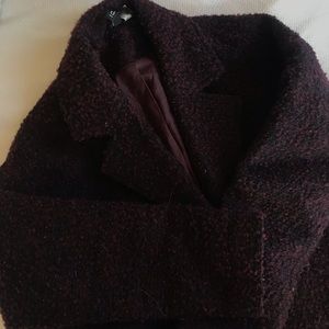 Maroon Peacoat with two front pockets